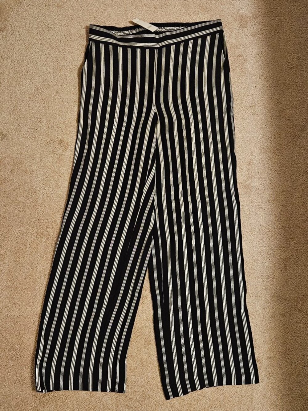 Loft b&w pinstripe dress pants